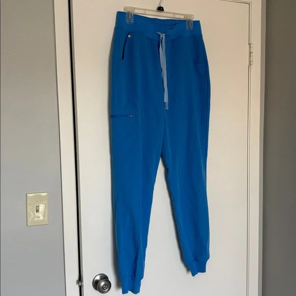 NEW Figs Technical Collection Zamora Jogger Blue Scrub Pants Size Medium Tall - Picture 4 of 7